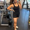 Women 2 in 1 Running Shorts High Waisted Athletic Shorts Gym Workout Shorts with Liner Zipper Pockets
