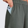 Comfy Ribbed Sweat Shorts for Women High Waisted Lyocell for Casual Lounge Athletic Jersey with Pockets