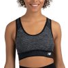 Seamless Womens Medium Impact Racerback Sports Bra - Padded Workout Yoga Top