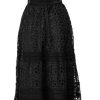 Women's Vintage Casual Summer Long Dress Short Sleeve Hollow Out Embroidery Maxi Dresses