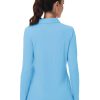 Women's Polo Shirts Long Sleeve Golf T Shirt Quick Dry UPF 50+ Sun Protection Lightweight Athletic Tennis Shirts