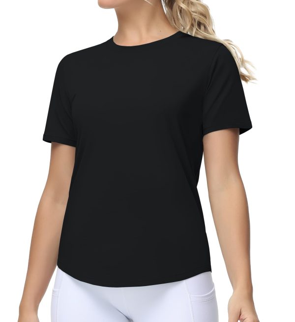 Women's Workout Short Sleeve Breathable T-Shirts Athletic Yoga Tee Tops