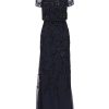 Women's Blouson Beaded Long Dress
