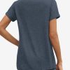 T Shirts Short Sleeve V Neck Tees for Women Fashion Tops Trendy Lightweight Casual Summer Outfits Clothes 2025 Beach