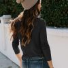 Womens T Shirts Long Sleeve Crew Neck Shirts Basic Tee Tops Blouse