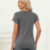 Womens Short Sleeve Tops Summer T Shirts Round Neck Causal Fashion Basic Tee