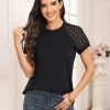 Womens Summer Tops Spring Shirts Trendy Vacation Outfits Short Sleeve Business Tshirts Fashion Casual Blouses