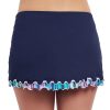 Harmony Navy Ruffle Trim Women’s Swim Skirt Summer Essential