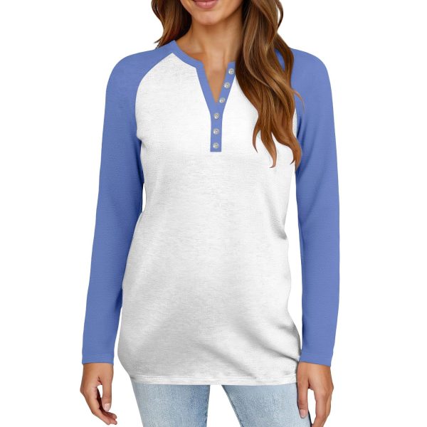Women's Lightweight Long Sleeve Tops V Neck Ladies Fall Outfits Dressy Casual Floral Print Button Down Shirts