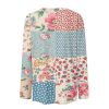 Women's Lightweight Round Neck Tops Floral Print Fall Outfits Dressy Casual Long Sleeve Graphic Tees Shirts