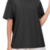 2 Pack Women's Oversized T Shirts Casual Loose Fit Short Sleeve Tops Summer Crewneck Basic Tees