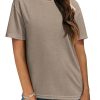 Women's T-Shirts Short Sleeve Tops Summer Casual Blouse Crew Neck Basic Shirt 2 Pack Loose Fit Tee