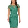 Women's Short Cut Out Beaded Sheath