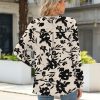 Womens Tops Dressy Casual Long Sleeve Business Shirts V Neck Pleated Work Blouses Loose Fit Fall Trendy Knit Top