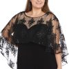 Womens Plus Sequined Long Evening Dress