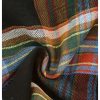 Women's Plaid Skirts Elastic High Waist Tie Front Asymmetrical Hem Pleated Mini Skirt