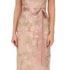 Women's Cascading Floral COLMN GWN, Merlot Multi/Nude