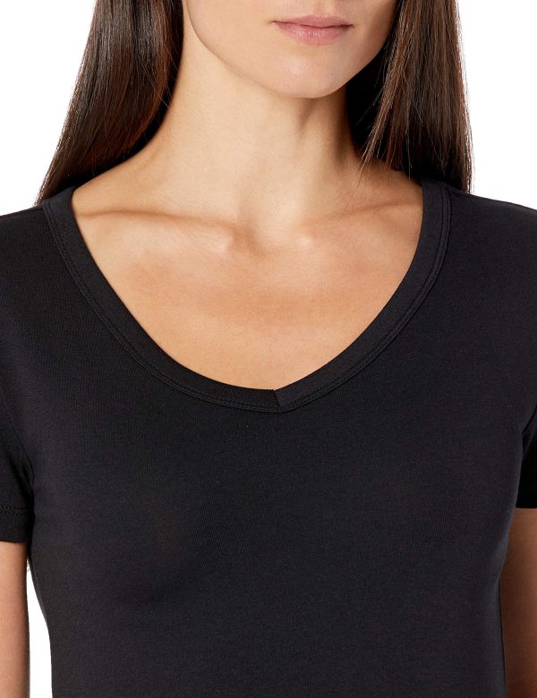 Women's Slim-Fit Short-Sleeve V-Neck T-Shirt, Pack of 2