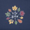Women's Crusher Tee Shirt, Long Sleeve Cotton Graphic T-Shirts, Fall Leaves